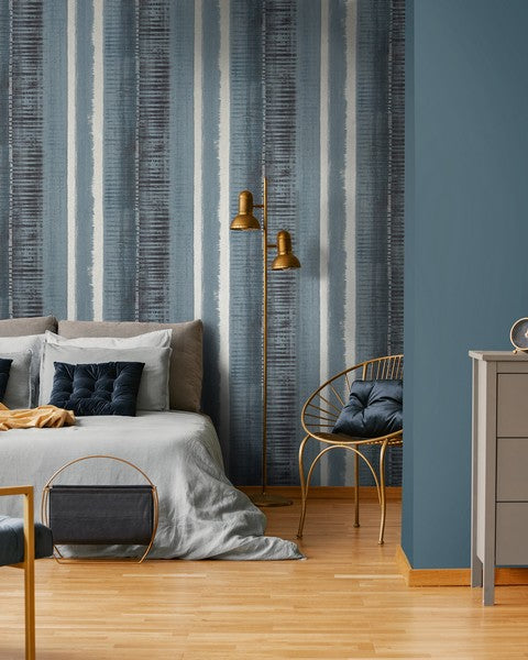 Galerie Wallcoverings 64311 Hermes Midnight Blue Wallpaper