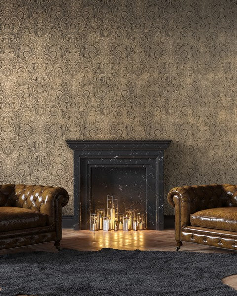 Galerie Wallcoverings 81196 Aphrodite Brown Wallpaper