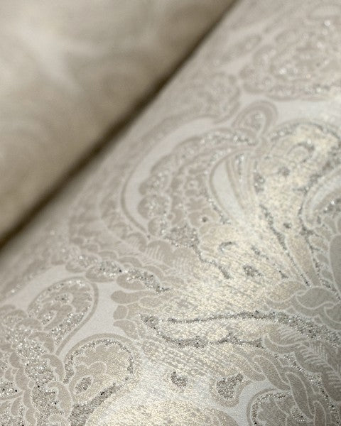 Galerie Wallcoverings 81197 Aphrodite Cream Gold Wallpaper