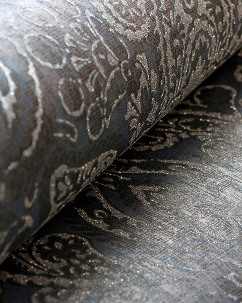 Galerie Wallcoverings 81198 Aphrodite Midnight Blue Wallpaper