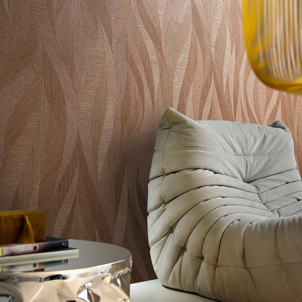 Galerie Wallcoverings 91940 Flame Orange Wallpaper