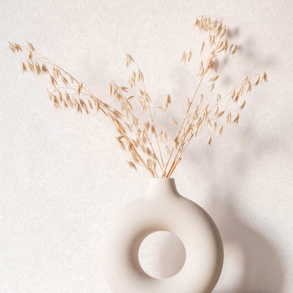 Galerie Wallcoverings 91966 Floral White Wallpaper