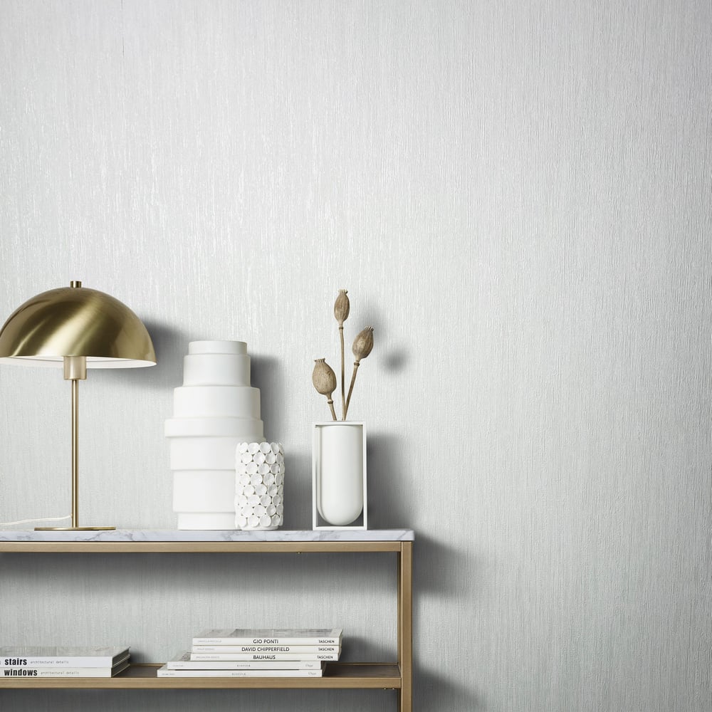 Galerie wallcoverings 95032 Slub White Wallpaper