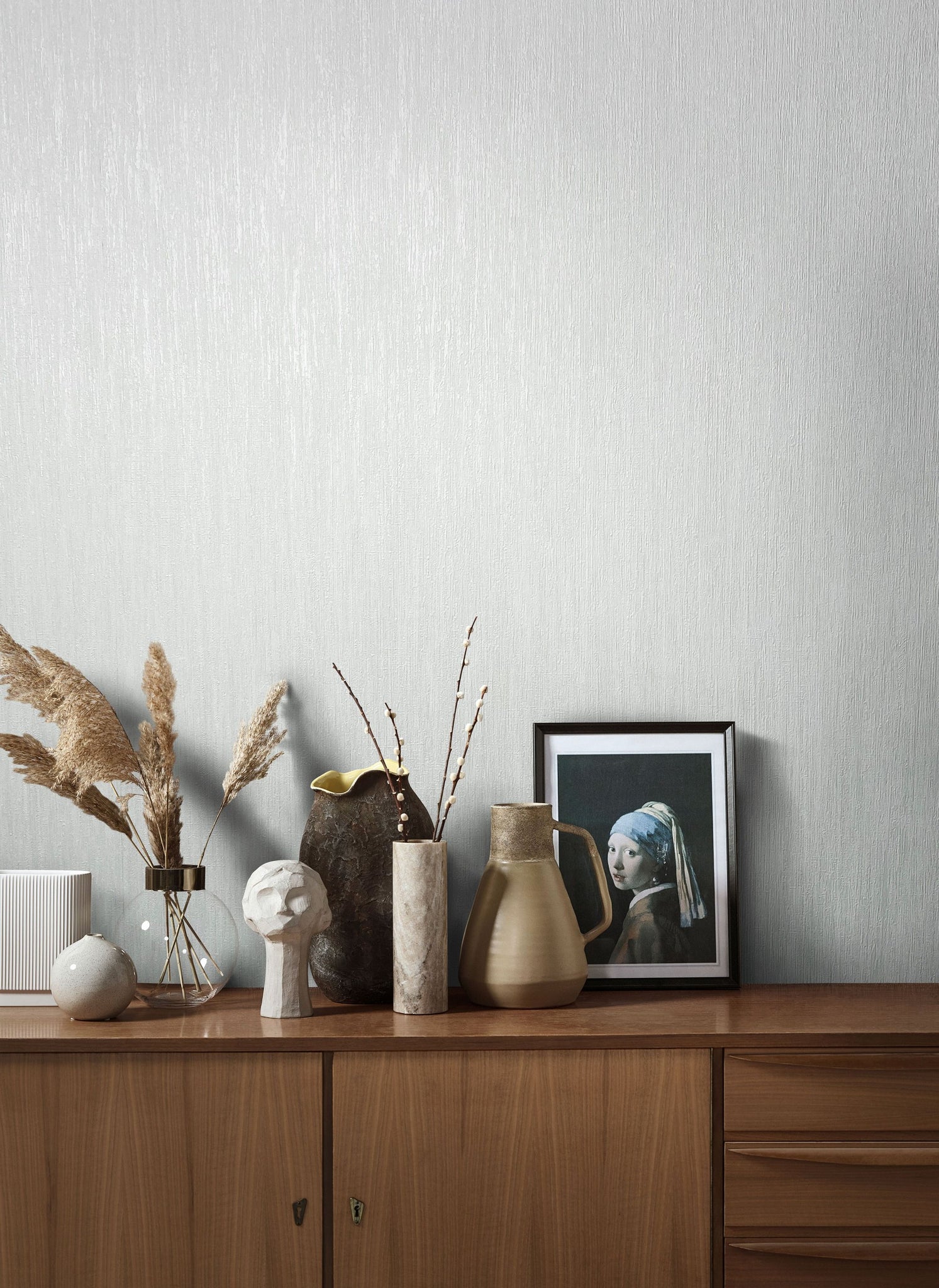 Galerie wallcoverings 95032 Slub White Wallpaper