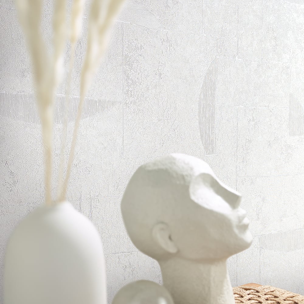 Galerie Wallcoverings 95044 Graphical White Wallpaper