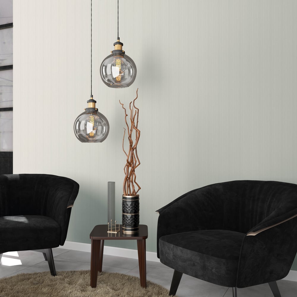 Galerie Wallcoverings 95064 Silk Stripe White Wallpaper