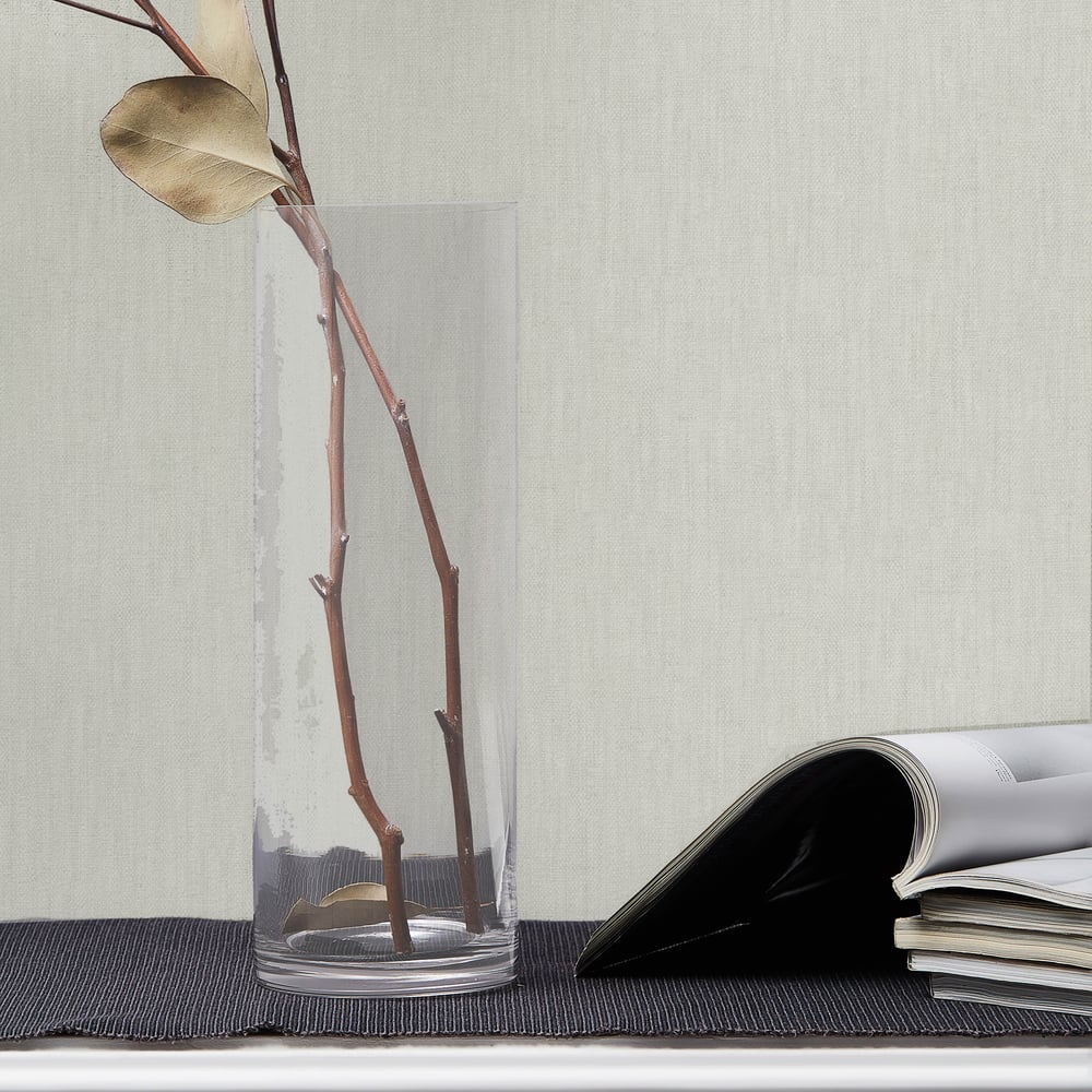 Galerie Wallcoverings 95077 Linen White Wallpaper