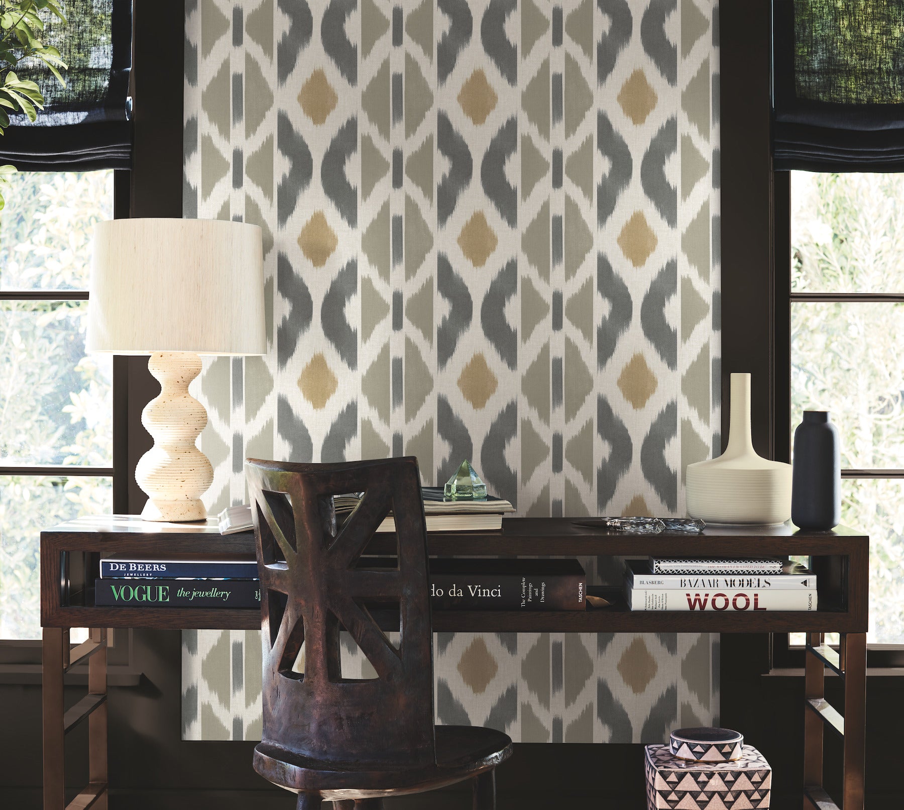 York Wallcoverings AB3095 Patan Taupe Wallpaper