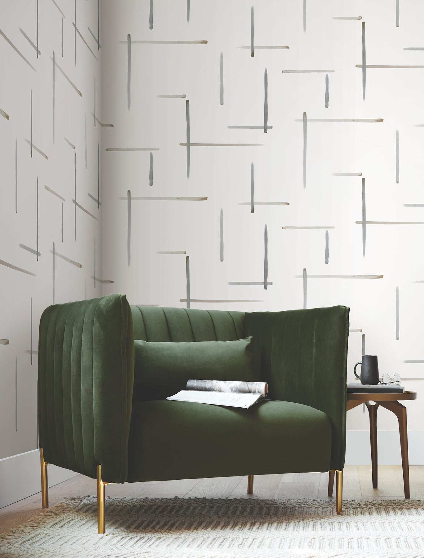 York Wallcoverings AG2041 Gilded Sumi-E Black Wallpaper