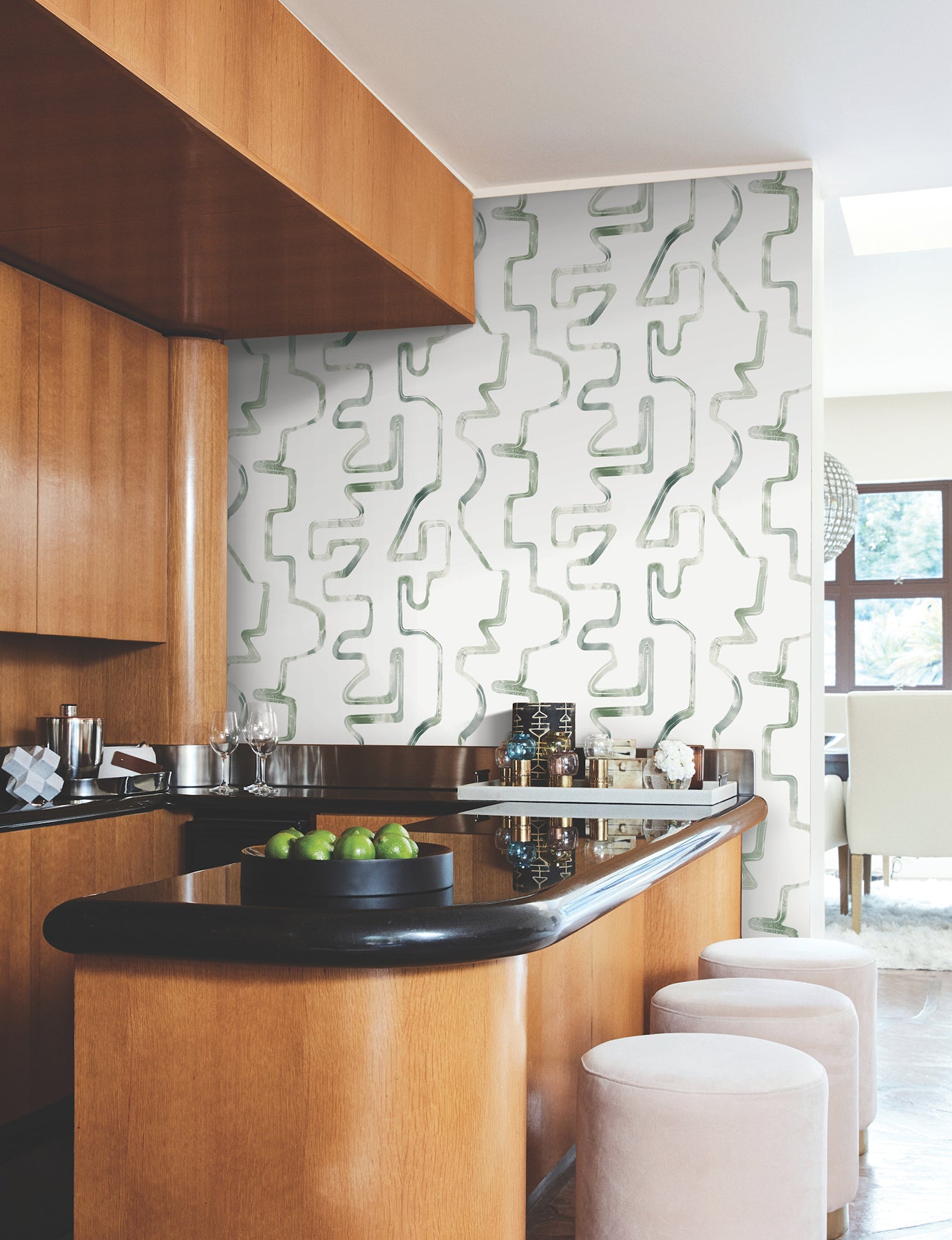 York Wallcoverings AG2051 Abstract Aura Green Wallpaper