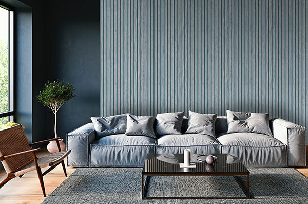 Brewster Home Fashions BG1164 Panacea Blue Wood Wallpaper