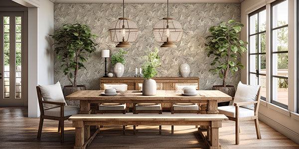 Brewster Home Fashions BG5908 Olivia Beige Floral Wallpaper