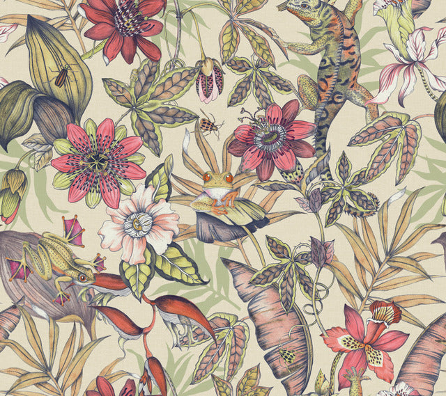 York Wallcoverings BL1704 Cream Rainforest Wallpaper