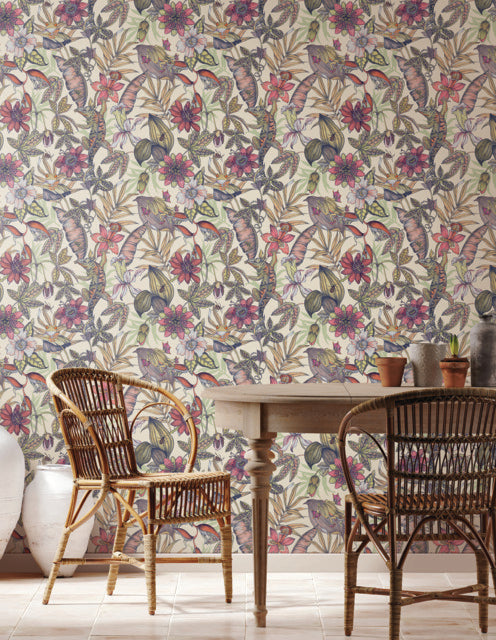 York Wallcoverings BL1704 Cream Rainforest Wallpaper