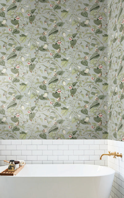 York Wallcoverings BL1712 Dove Moon Flower Wallpaper
