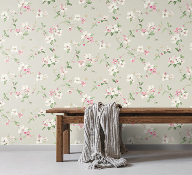 York Wallcoverings BL1763 Taupe Dogwood Wallpaper