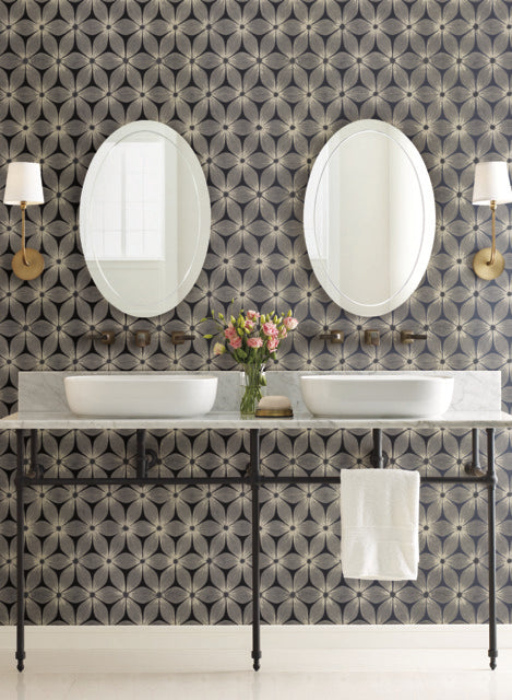 York Wallcoverings CI2305 Everlasting Black Wallpaper