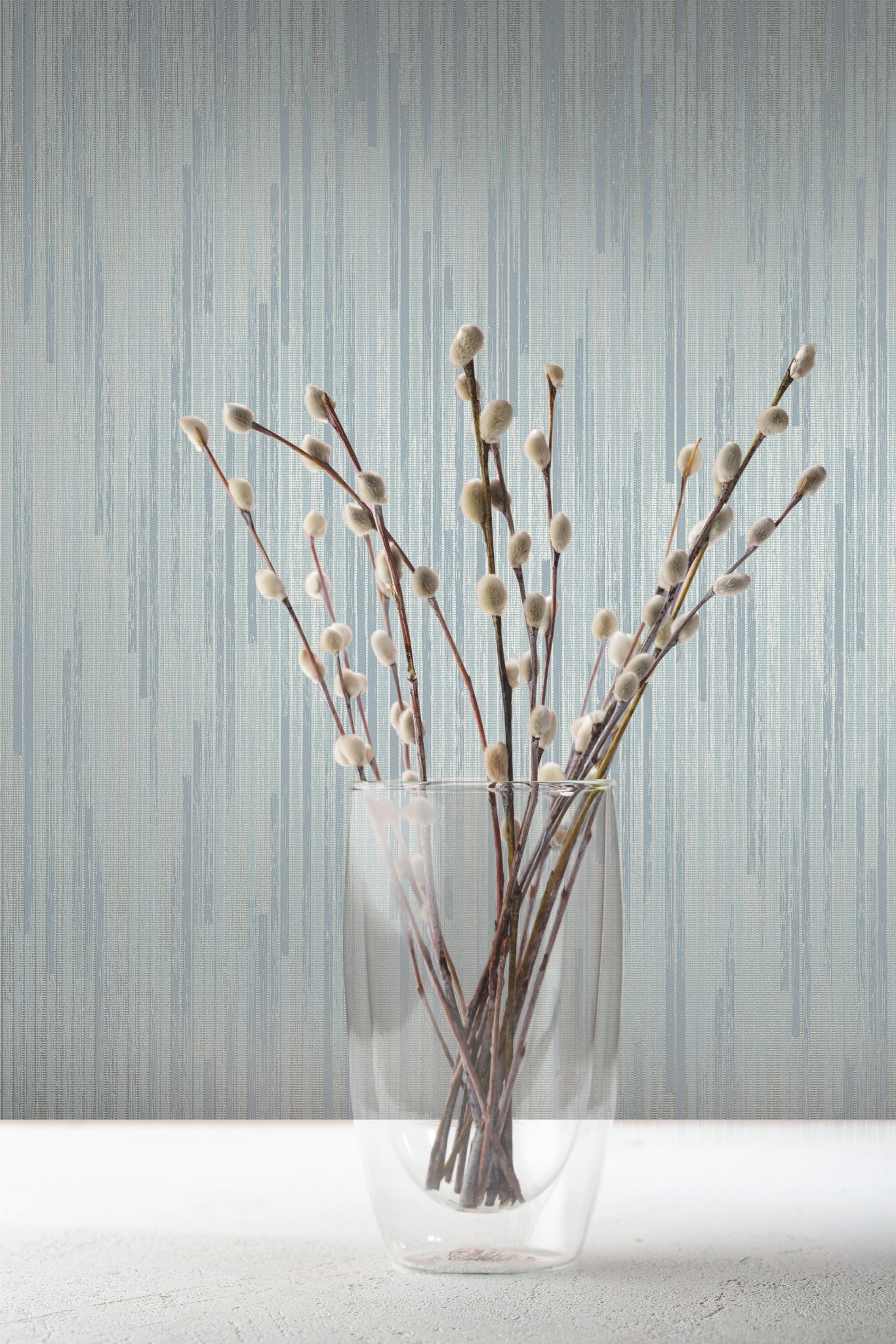 York Wallcoverings CI2405 Bargello Mist Blue Wallpaper