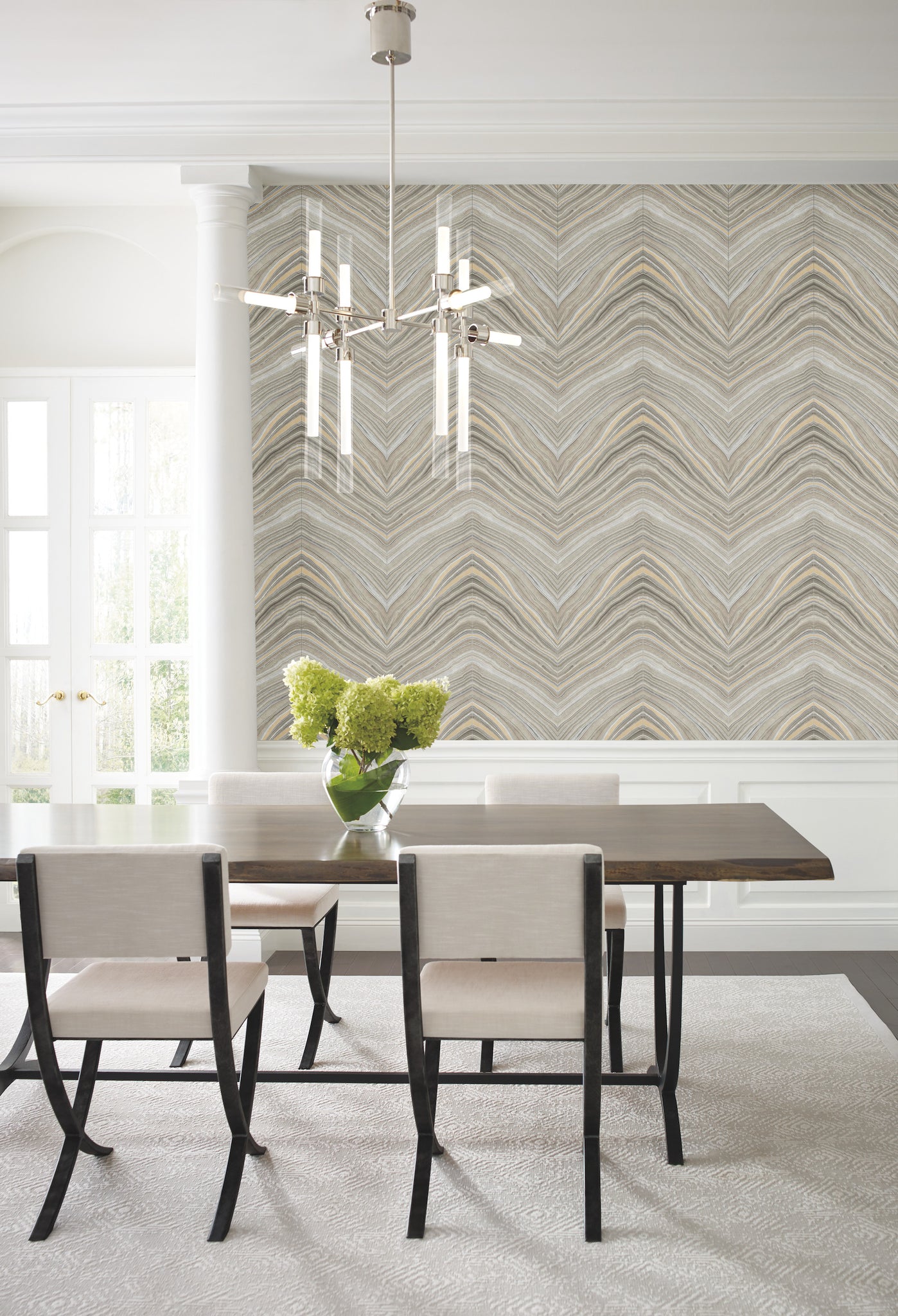 York Wallcoverings CI2416 Onyx Strata Taupe Wallpaper