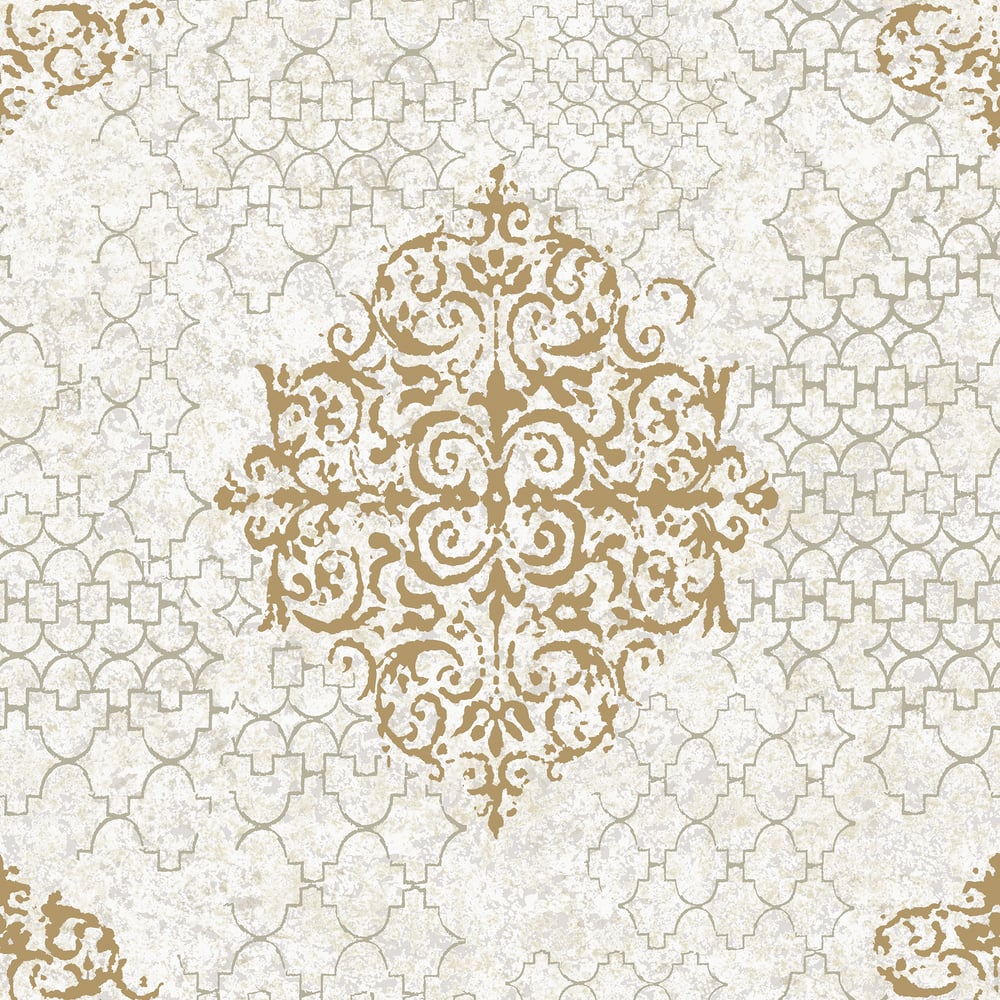 Galerie Wallcoverings CM2485 Damask Rose Gold Wallpaper