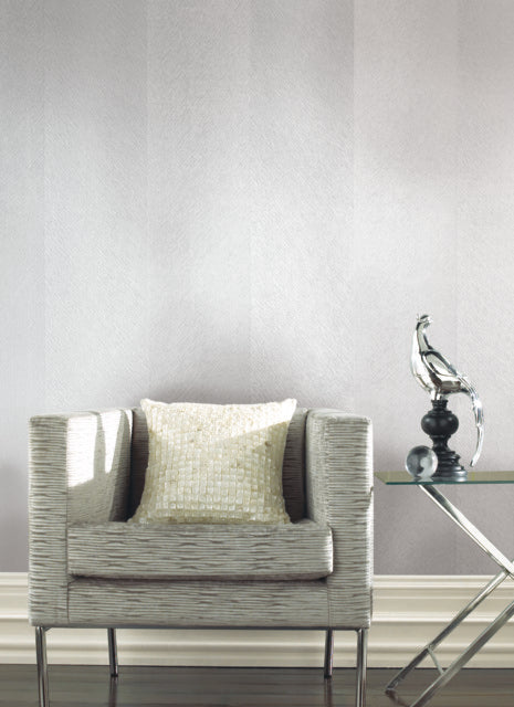 York Wallcoverings DD3782 Etched Chevron White Wallpaper