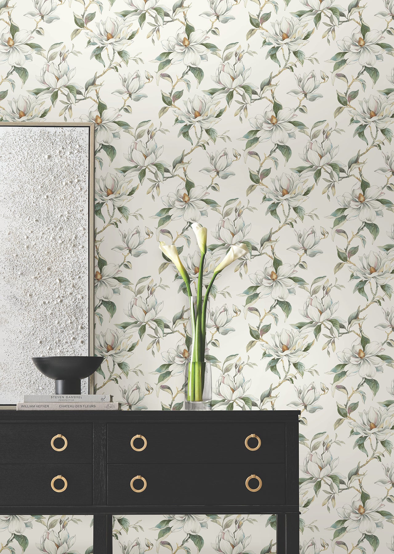 York Wallcoverings DF3311 Garden Jewels White Wallpaper