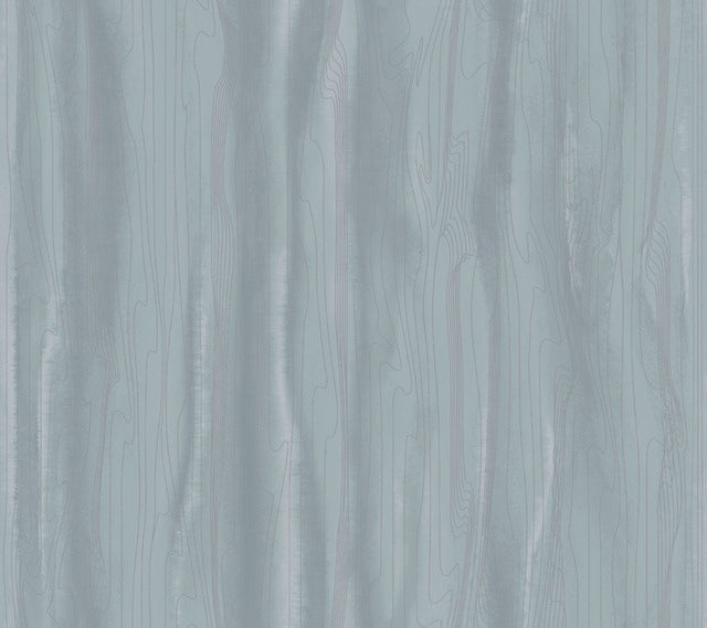 York Wallcoverings DT5031 Blue/Silver Fantasy Faux Bois Wallpaper