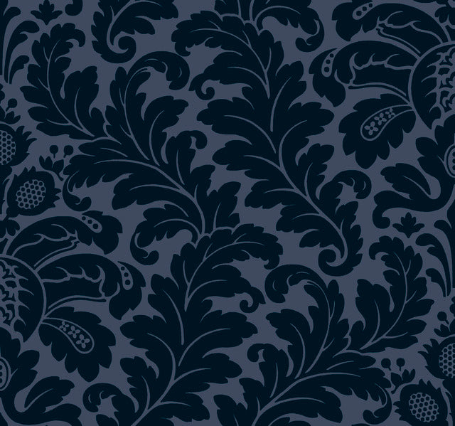 York Wallcoverings DT5042 Navy Modern Romance Wallpaper