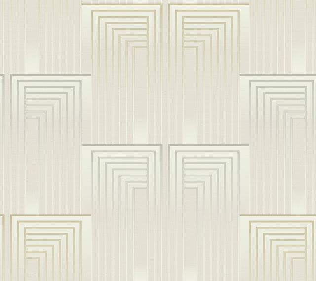York Wallcoverings DT5073 Silver/Gold Vanishing Wallpaper