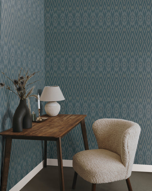 York Wallcoverings EV3915 Diamond Marquise Green Wallpaper