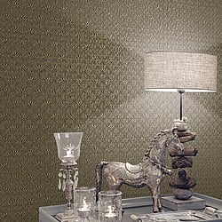 Galerie Wallcoverings F-AF7004 Fan Gold Wallpaper