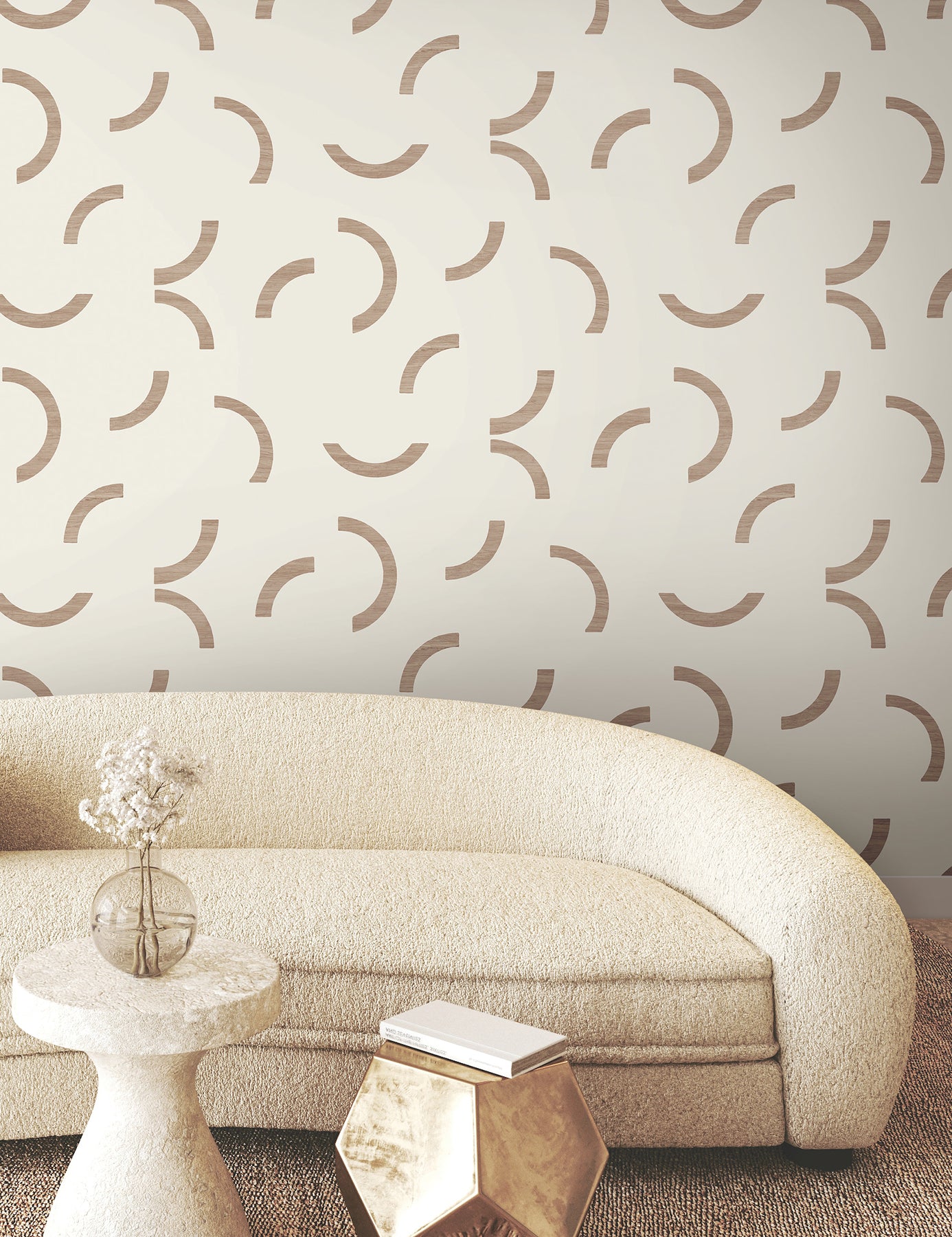 York Wallcoverings FM1024 Lunula Clay Wallpaper