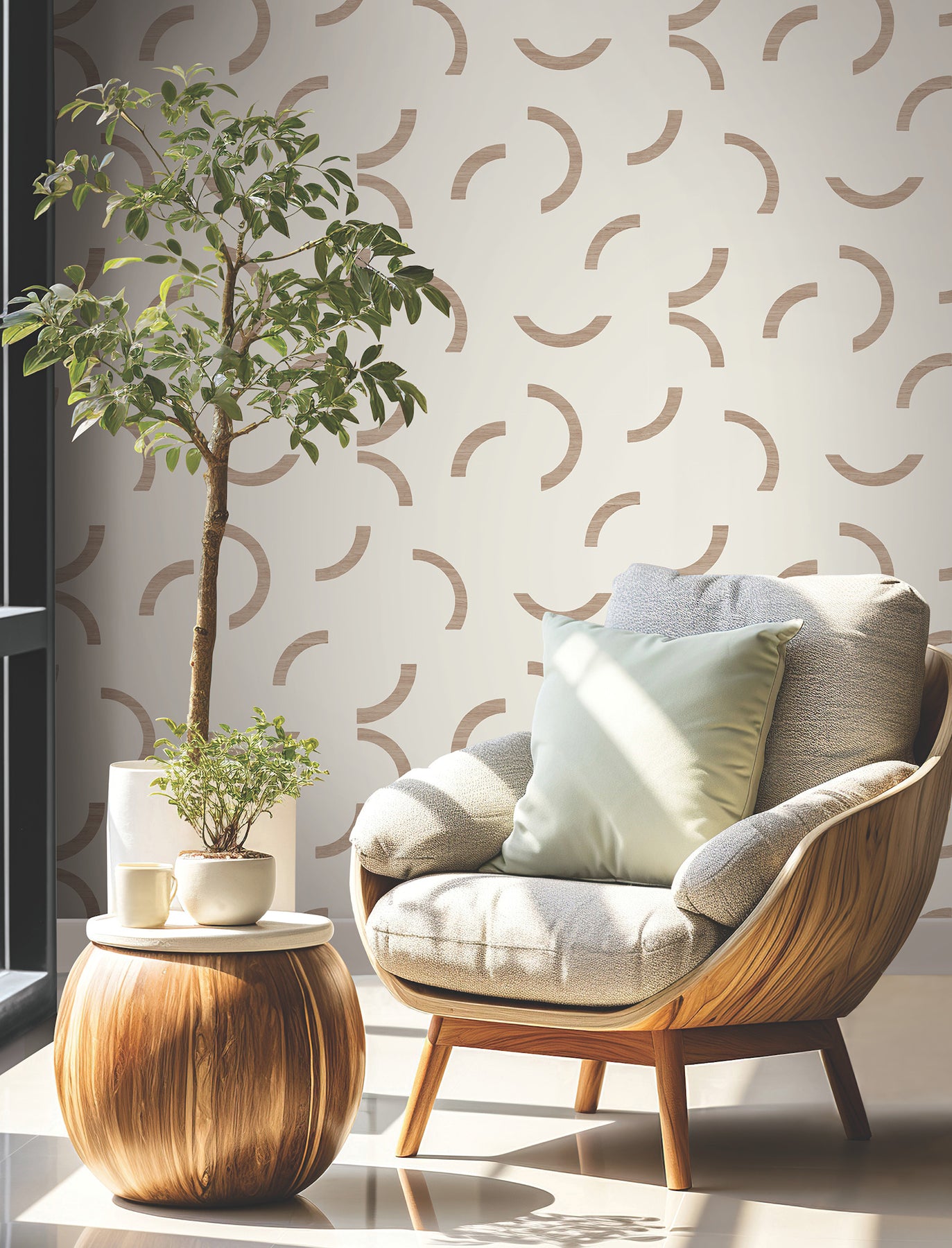 York Wallcoverings FM1024 Lunula Clay Wallpaper