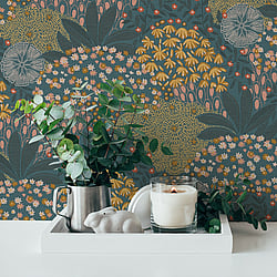 Galerie Wallcoverings FS72008 Forest Bloom Motif Multi-Coloured Wallpaper