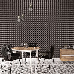 Galerie Wallcoverings G45404 Bee Hive Black Wallpaper