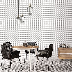 Galerie Wallcoverings G45405 Bee Hive Black Wallpaper