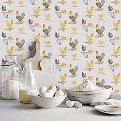 Galerie Wallcoverings G45416 Free Range Multi-Coloured Wallpaper