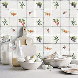 Galerie Wallcoverings G45417 Fruit Tile Multi-Coloured Wallpaper