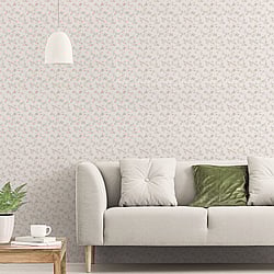 Galerie Wallcoverings G56649 Delicate Floral Pink Wallpaper