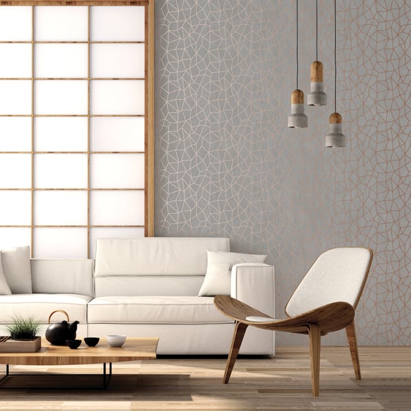 Galerie Wallcoverings G67701 Glitter Web Orange Wallpaper