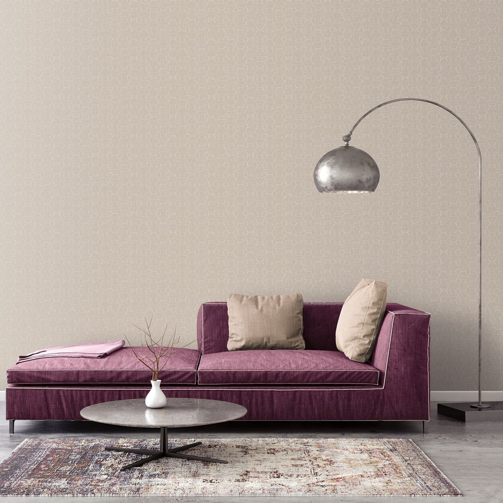 Galerie Wallcoverings G78246 Hextex Beige Wallpaper