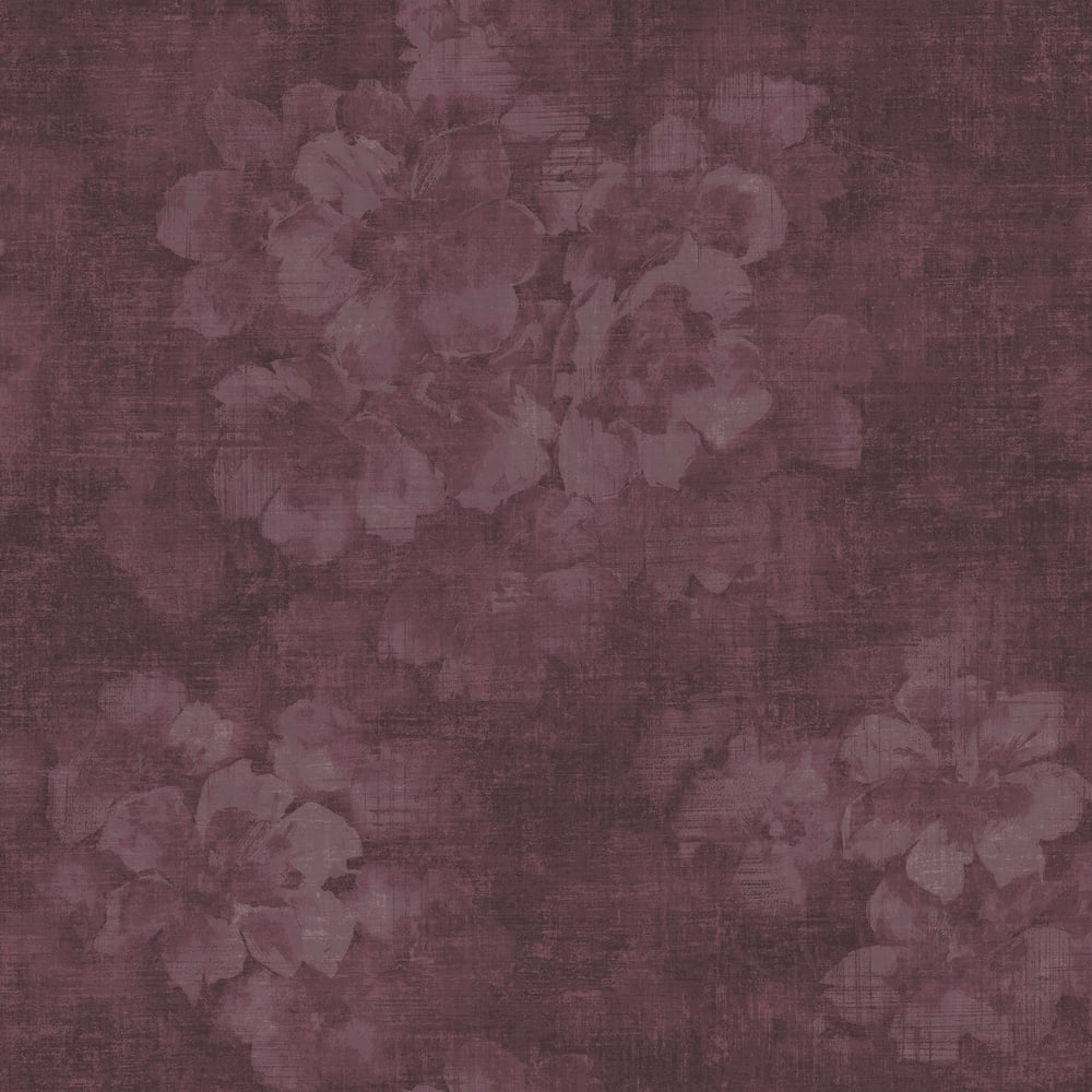 Galerie Wallcoverings G78261 Mystic Floral Red Wine Wallpaper