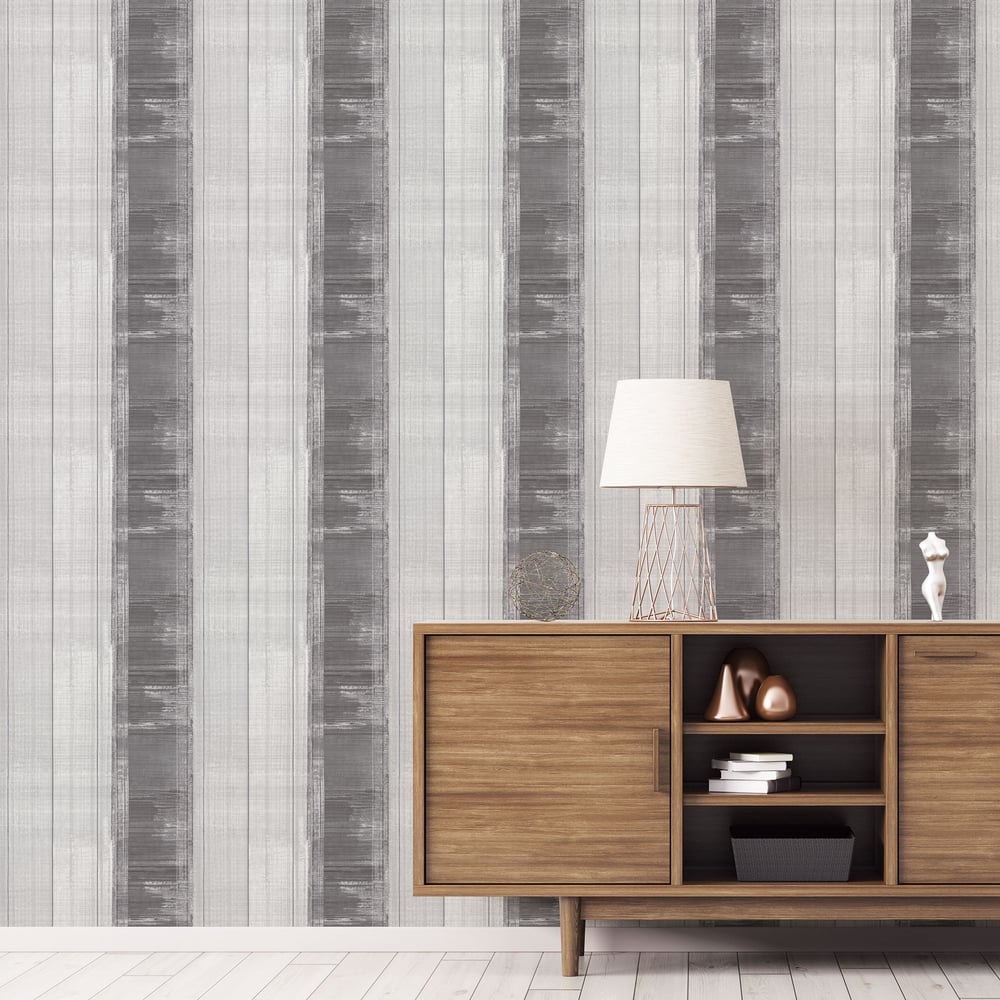 Galerie Wallcoverings G78271 Sublime Stripe Black Wallpaper