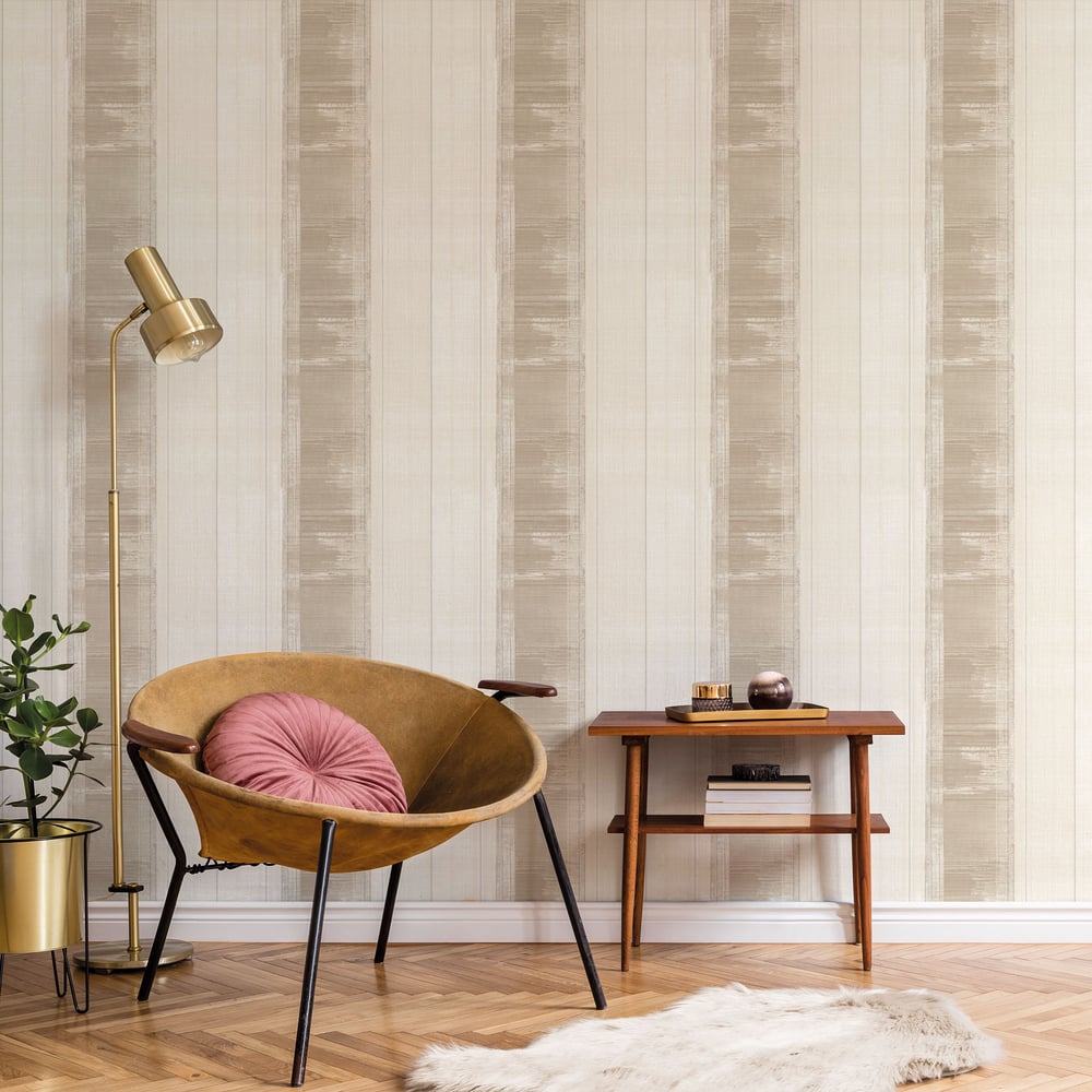 Galerie Wallcoverings G78275 Sublime Stripe Brown Wallpaper