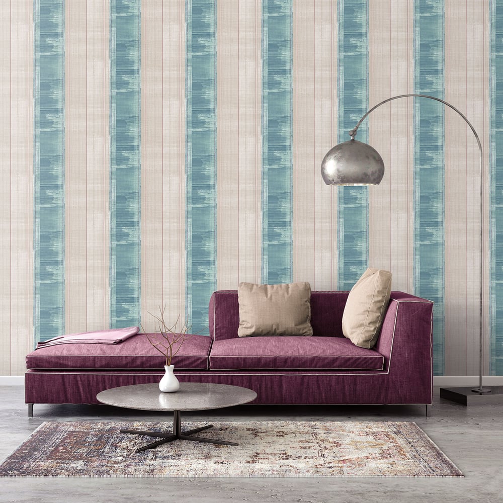 Galerie Wallcoverings G78276 Sublime Stripe Blue Wallpaper