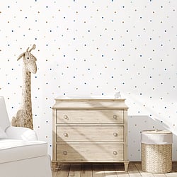 Galerie Wallcoverings G78366 Dots White Wallpaper