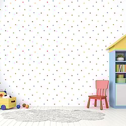Galerie Wallcoverings G78367 Dots Multi-Coloured Wallpaper