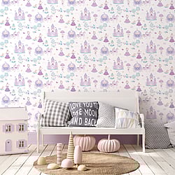 Galerie Wallcoverings G78373 Fairytale Purple Lilac Wallpaper