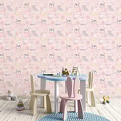 Galerie Wallcoverings G78376 Farmland Pink Wallpaper