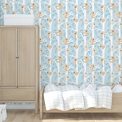 Galerie Wallcoverings G78386 Koalas Blue Wallpaper